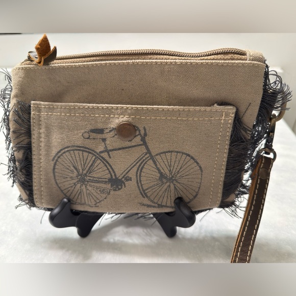 Other - Canvas Bicycle Print Wristlet